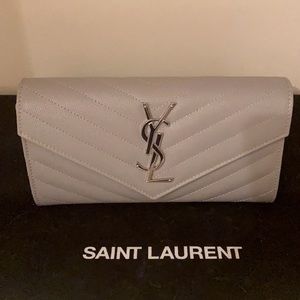 Authentic YSL wallet with detached chain